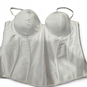 SKIMS White Satin Bustier